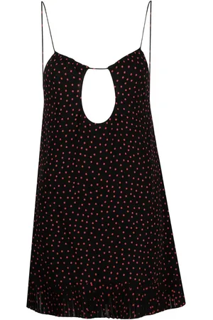 Saint Laurent Vestido corto con motivo de lunares