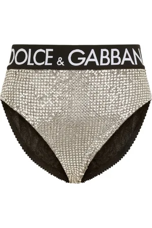 Dolce & Gabbana Bragas de talle alto con detalles de cristales