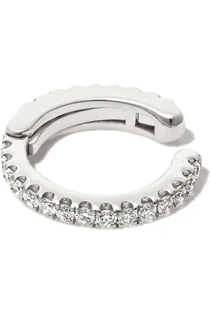 Maria Tash Pendiente earcuff en oro blanco de 18kt con diamantes