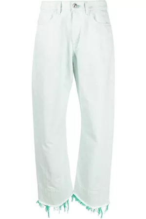 Jil Sander Pantalones anchos con dobladillo deshilachado
