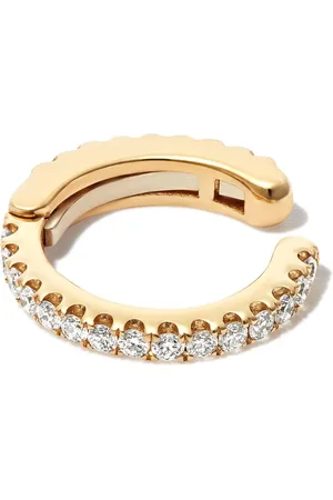 Maria Tash Pendiente earcuff en oro amarillo de 18kt con diamantes