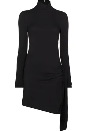 Dolce & Gabbana Vestido corto fruncido con cuello alto