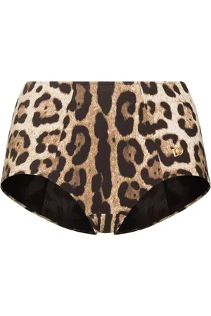 Dolce & Gabbana Bragas de bikini con estampado de leopardo