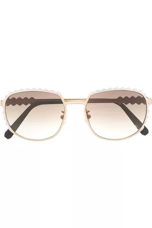 Philipp Plein Gafas de sol con montura festoneada