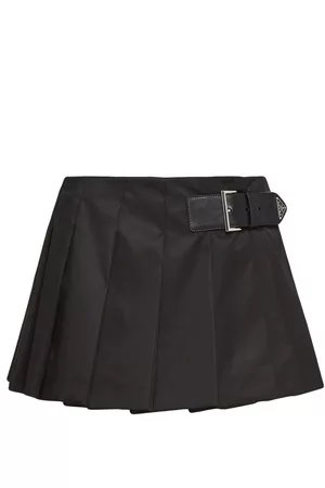 Prada Minifalda de Re-Nylon plisada