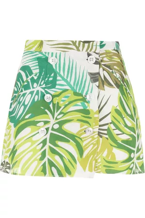 AMIR SLAMA Minifalda con palmeras estampadas