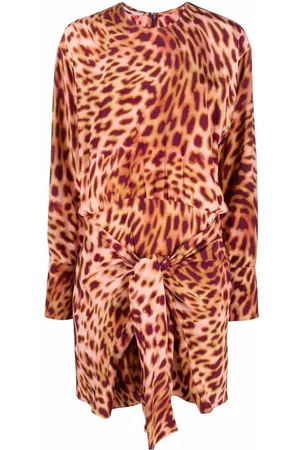 Stella McCartney Vestido corto con motivo de guepardo