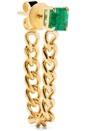 Anita Pendientes en oro amarillo de 18kt con esmeraldas