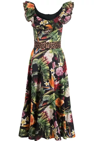 Philipp Plein Vestido largo con estampado floral