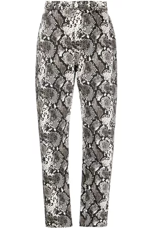 The Attico Pantalones ajustados con efecto de piel de serpiente