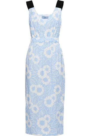 Prada Vestido midi con motivo floral