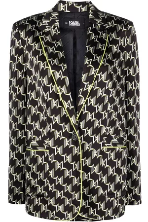 Karl Lagerfeld Blazer con ribete del logo