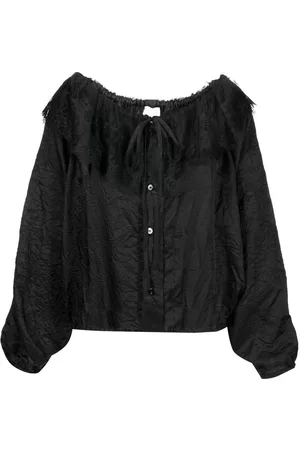 Patou Blusa con cuello de encaje