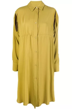 Maison Margiela Vestido camisero con abertura en las mangas