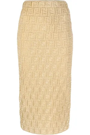Fendi Falda de tubo con motivo FF