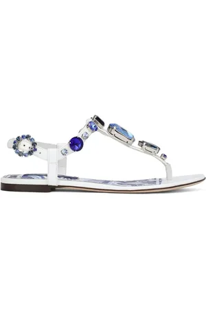 Dolce & Gabbana Sandalias de charol con gemas