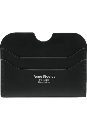 Acne Studios Tarjetero con logo brillante