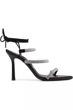 Philipp Plein Sandalias con tacón de 105mm con aplique de cristal