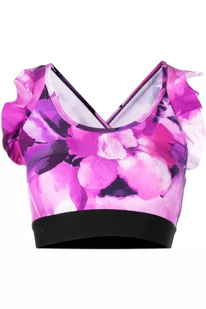 Marchesa Notte Sujetador deportivo con estampado floral