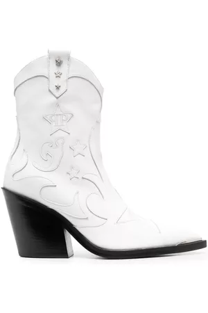 Philipp Plein Botas de cowboy con detalle de estrella