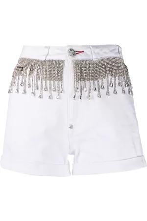 Philipp Plein Pantalones vaqueros cortos con detalles de cristal