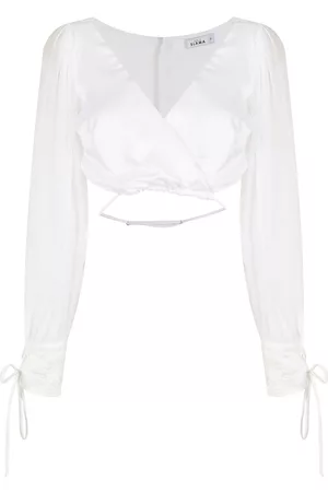 AMIR SLAMA Blusa corta de seda