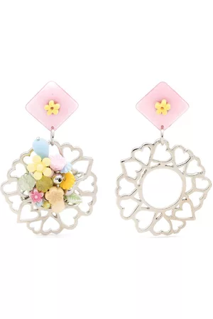 AMIR SLAMA Pendientes con aplique floral