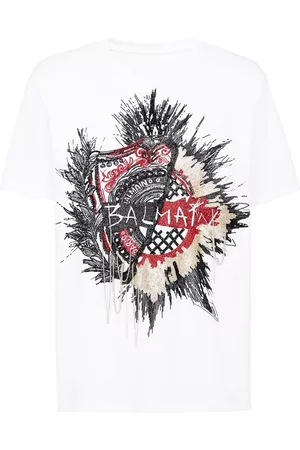 Balmain Camiseta con logo bordado