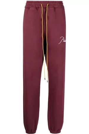 Rhude Pantalones de chándal con logo bordado