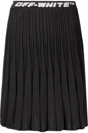 OFF-WHITE Falda plisada con banda con logo