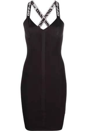 OFF-WHITE Vestido corto con tirantes del logo
