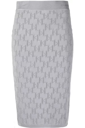 Karl Lagerfeld Falda con monograma en jacquard