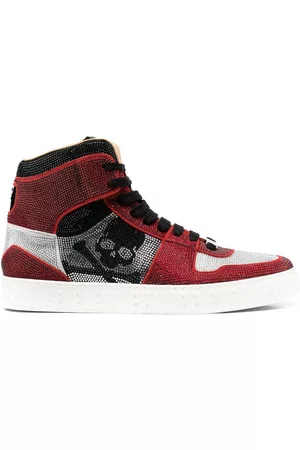 Philipp Plein Zapatillas altas con apliques de cristal y strass