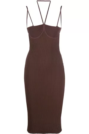 ANDREADAMO Vestido ajustado con cuello halter