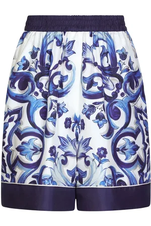 Dolce & Gabbana Pantalones cortos de pijama con estampado Mayólica
