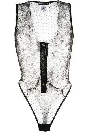 Dolce & Gabbana Body con encaje transparente