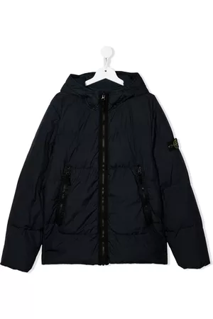 Stone Island Plumífero con parche del logo