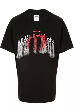 DOUBLET Camiseta con bordado y flecos