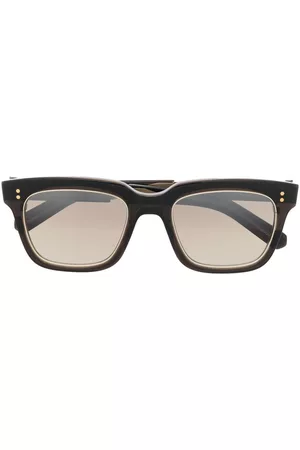 GARRETT LEIGHT Gafas de sol con montura rectangular y ribete metalizado