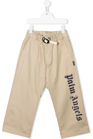 Palm Angels Pantalones rectos con logo estampado