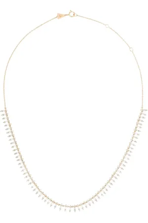 Adina Reyter Collar Stack Baguette Half Riviera en oro amarillo de 14kt con diamantes