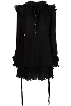 Philipp Plein Vestido midi plisado con volantes