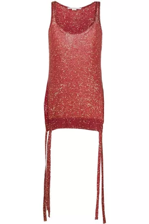 Stella McCartney Top de punto con detalles de lentejuelas