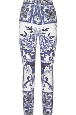Dolce & Gabbana Vaqueros Grace con estampado Mayólica