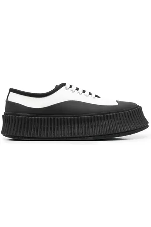 Jil Sander Zapatillas con cordones y suela gruesa