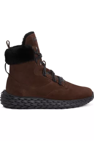 Giuseppe Zanotti Zapatillas altas con ribete de pelo