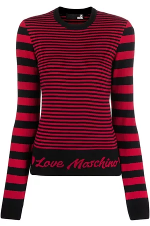Moschino Jersey a rayas con logo bordado