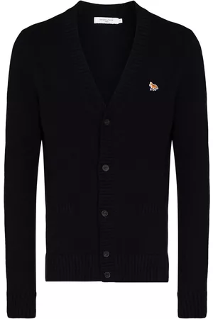 Maison Kitsuné Cárdigan Fox Patch con cuello en V