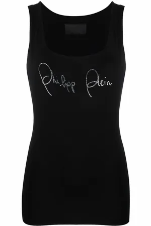 Philipp Plein Top de tirantes con logo