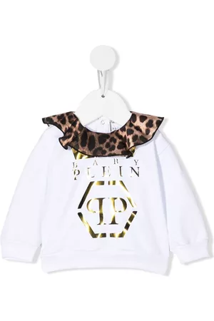 Philipp Plein Sudadera con cuello de volantes